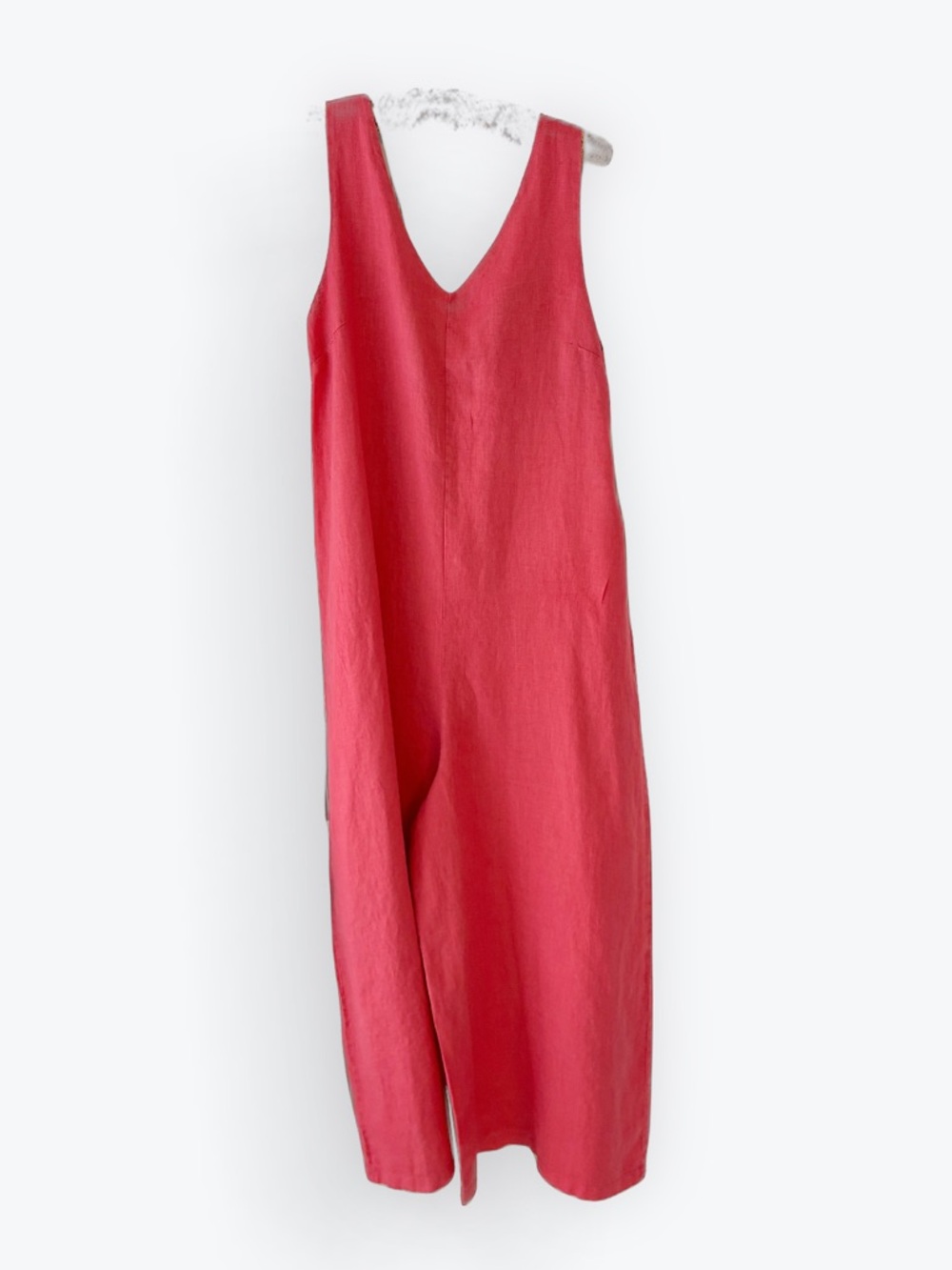 LUNGO L’ARNO Linen Jumpsuit Coral - Picture 2 of 7